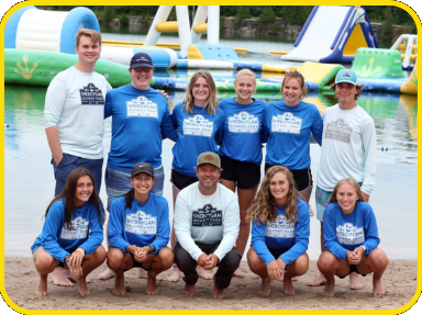 sheboygan quarry beach's crew at the aqua park in sheboygan, wisconsin